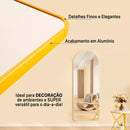 Espejo ovalado con base recta 170 x 70 cm con soporte de suelo