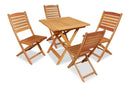 Mesa Arandu 75x75 +4 Silla Asia Pleg