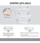 Set x12 Tápers Herméticos de Vidrio – Multiuso