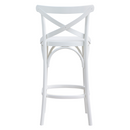 Banqueta de Madera X Boho – Color Laca Blanca Mate – Alta